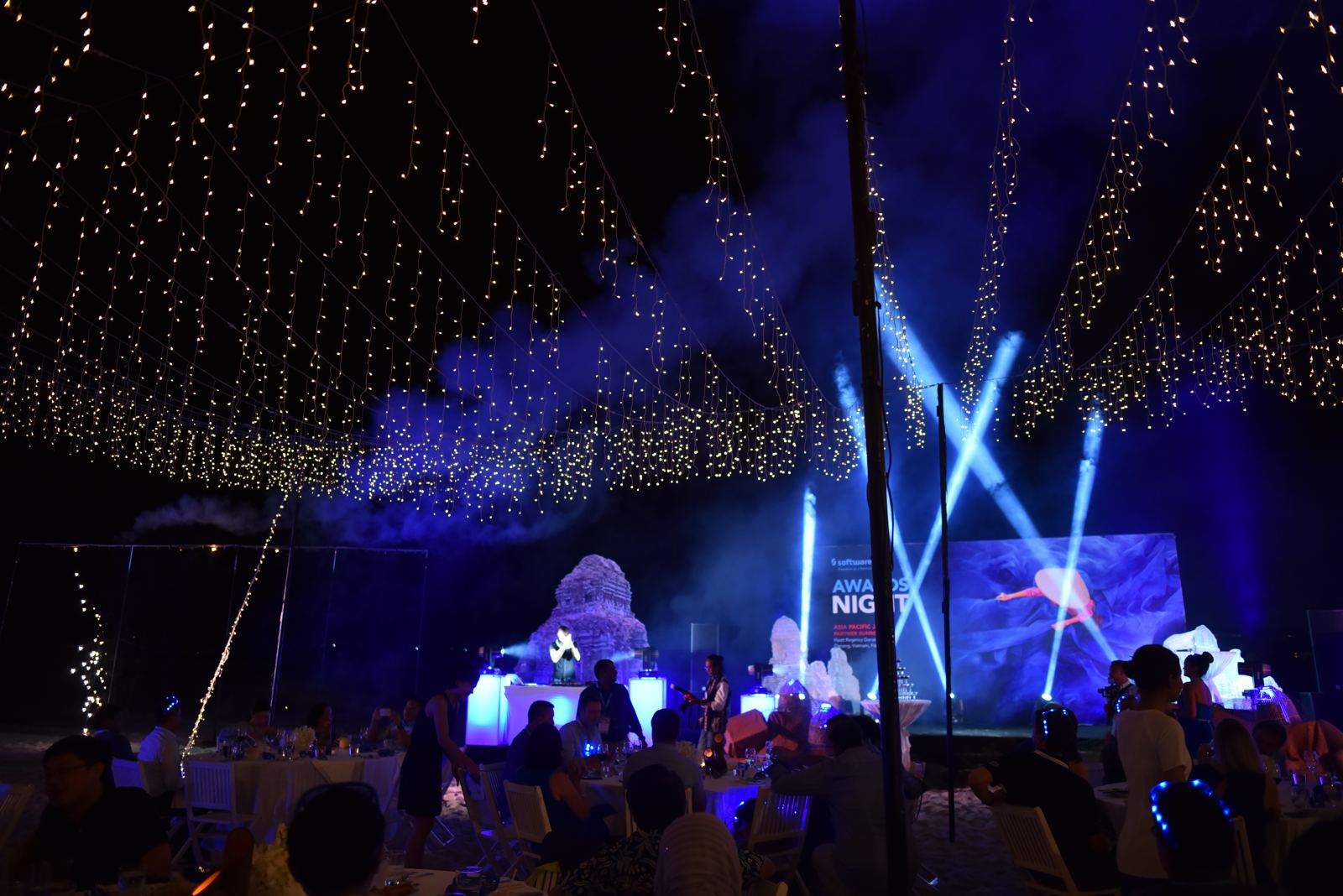 Software AG awards night stage on the lawn at Hyatt Regency Da Nang