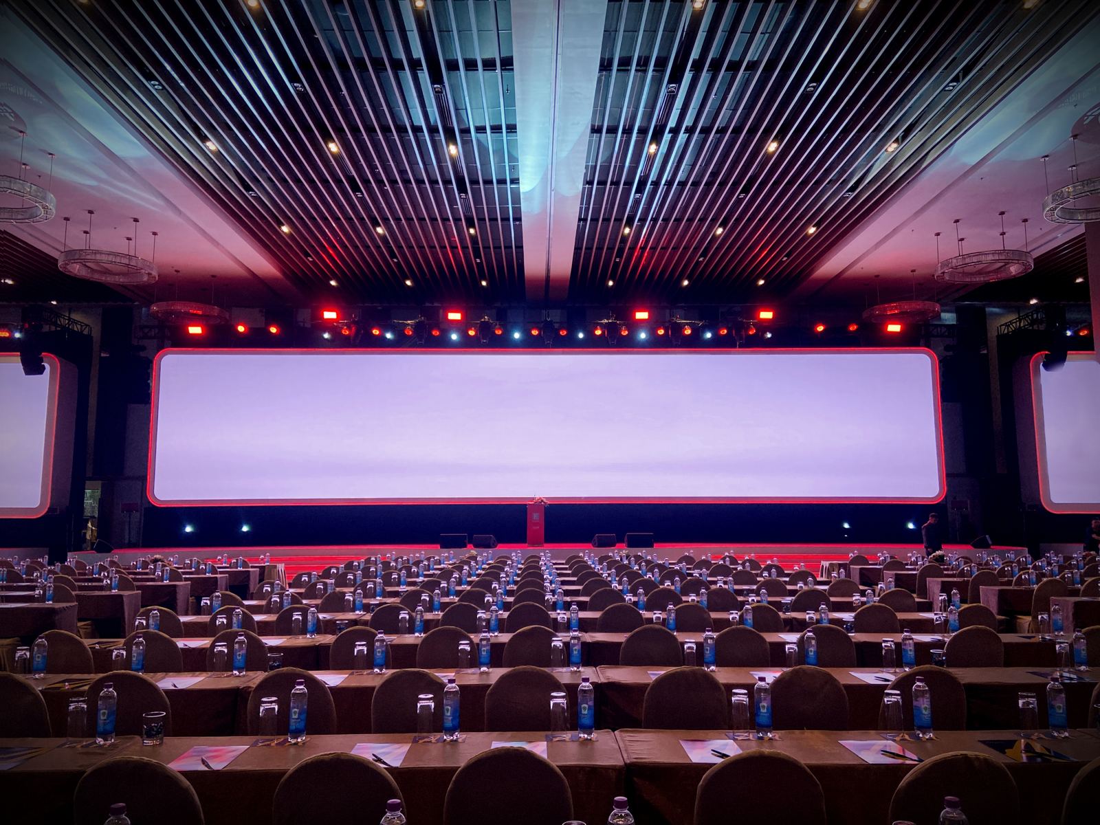 The full width of the room