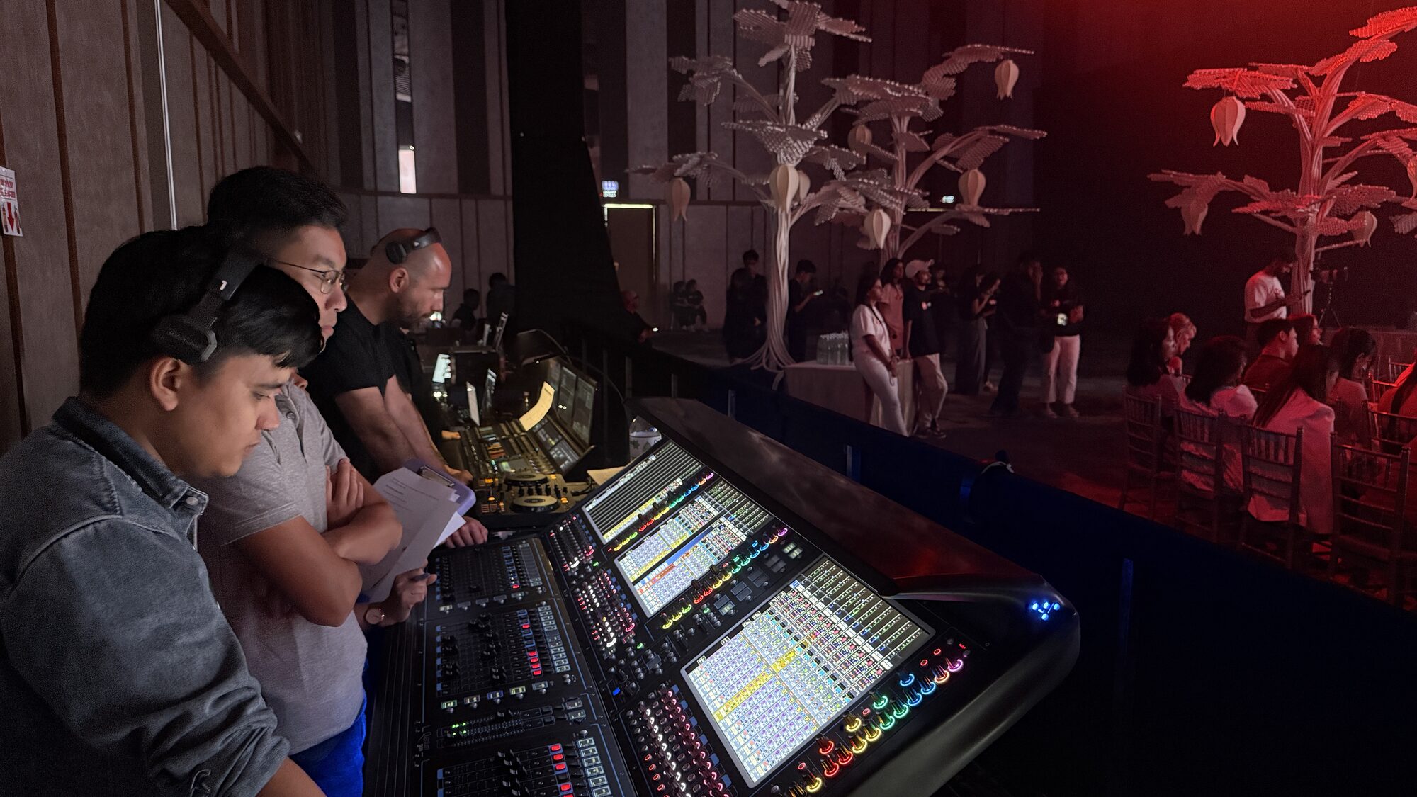 Behind the scenes: the AV and staging team at work